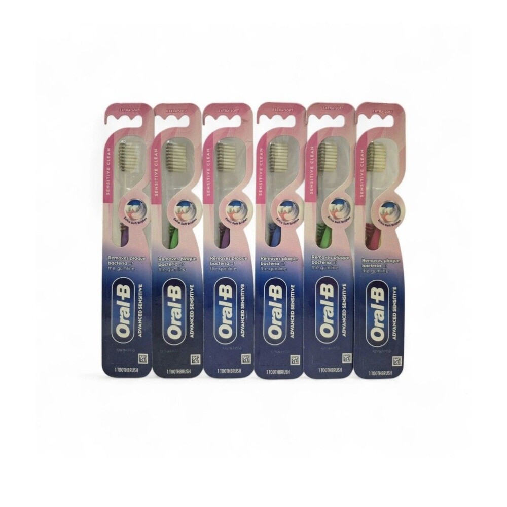 Oral B AdvanceSensi Soft Toothbrush Extra Soft Bristles Gentle Clean (pack of 6)